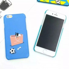 iPhone 6 6s 4.7 - Cute Dog PC Rubber Coating Hard Protective Phone Cover Case